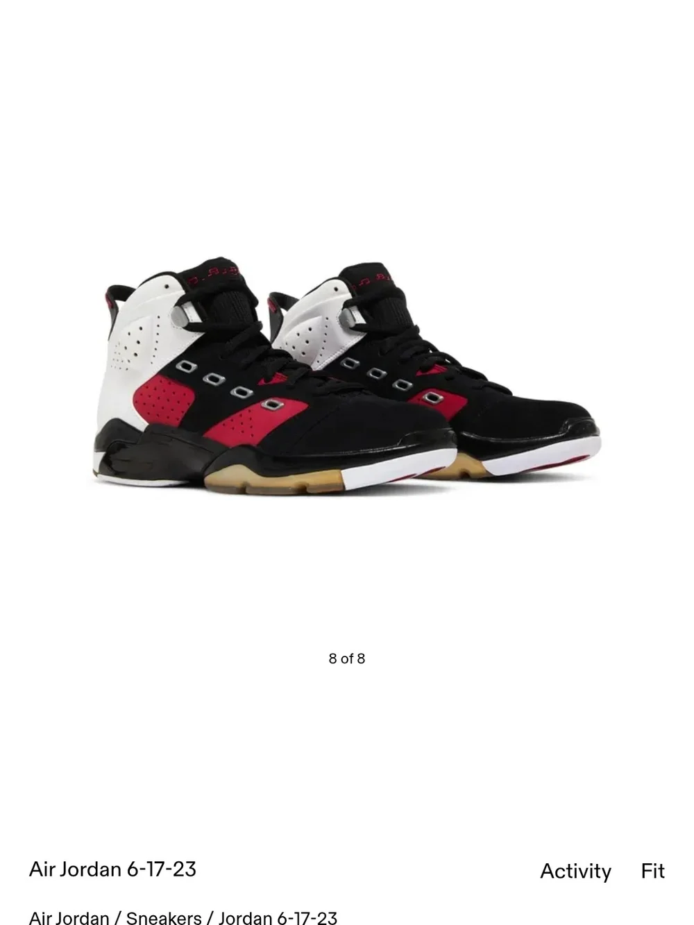 Air Jordan 6-17-23 Black/Red/White Basketball Shoes